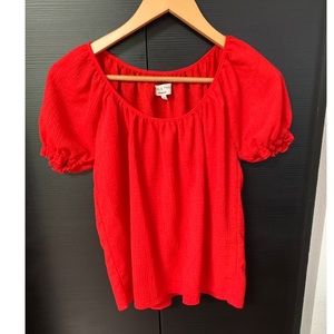 Madewell Textured Puff Sleeve Top